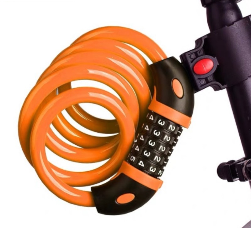 khóa dây xe đạp thể thao 5 số đổi mã cao cấp siêu bền nhiều màu sắc có ...